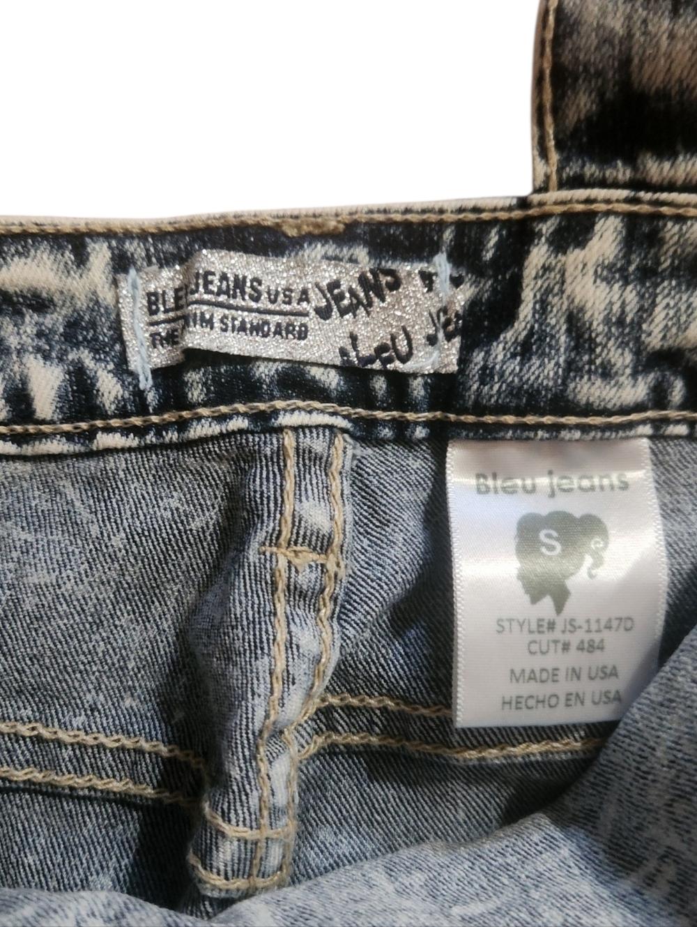Bleu Jeans Acid Wash Denim Overalls Size:S - Picture 5 of 5